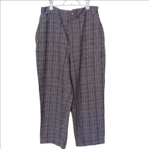 American Eagle Pants‎ Women's Size Medium Tweed Striped Ankle Pockets Pull-on